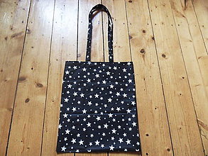 Nákupné tašky - Nákupná bavlnená eko-taška s dlhými rúčkami - 12882043_