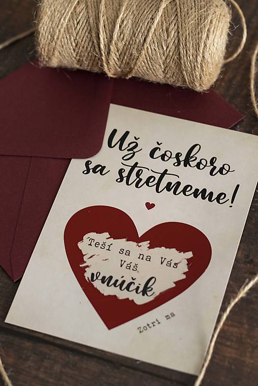 Papiernictvo - Stieracie oznámenie - Vnučka / Vnúčik ❤ - 12882185_