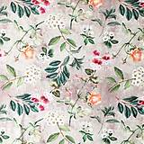 Textil - kvety s melírom, bavlnený úplet Francúzsko - 12885587_