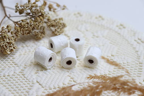 Hračky - Mini toaletný papier (pre Barbie) (Biely bez obalu) - 12888301_