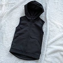 Detské oblečenie - Softshell vesta čierna - 12889776_
