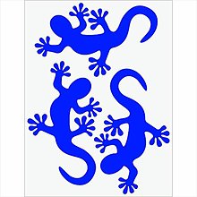 Detské doplnky - Neónové nažehľovačky Salamandra (Modrá) - 12893397_