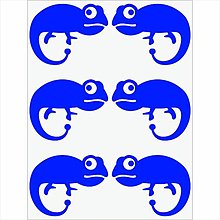 Detské doplnky - Neónové nažehľovačky Chameleón II (Modrá) - 12894089_