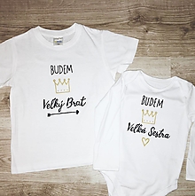 Detské oblečenie - Body / Tričko  " Budem veľký brat / sestra " - 12892217_