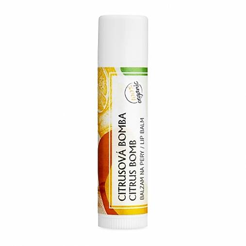 Pleťová kozmetika - Citrusová bomba - organický balzam na pery - 12895866_