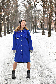 Bundy a kabáty - Zimný kabát "Modrý sen" - 12898433_