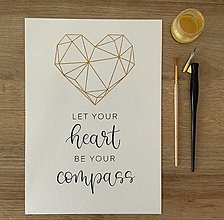Grafika - Print "Let your heart be your compass" - 12895475_