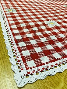 Úžitkový textil - Prestieranie -   Červena kocka 50 x 50 - 12903683_