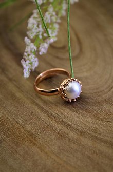 Prstene - prsteň perla strieborný - 12907228_