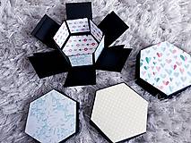 Úložné priestory & Organizácia - Hexagonálny box na fotky (Láska v krabičke) - 12904243_