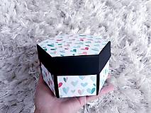Úložné priestory & Organizácia - Hexagonálny box na fotky (Láska v krabičke) - 12904245_