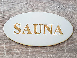 Dekorácie - Tabuľka sauna ovál 20cm - 12904847_
