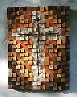 Dekorácie - Kríž mozaika - 12907279_