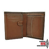 Pánske tašky - Ochranná pánska kožená peňaženka v hnedej farbe - 12905440_