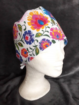 Čiapky, čelenky, klobúky - operačná čiapka kvetinová - 12903981_