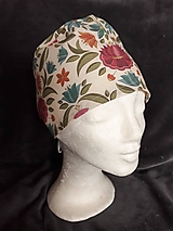 Čiapky, čelenky, klobúky - operačná čiapka kvetinová - 12904004_