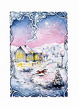 Obrazy - Zimná rozprávka s líštičkou Art Print - 12905891_