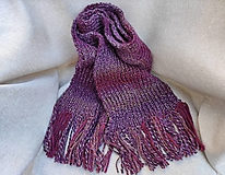 Ručne pletený šál (bordový melírovaný)