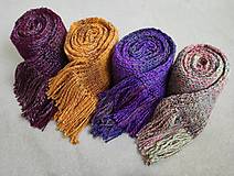 Šály a nákrčníky - Ručne pletený šál (bordový melírovaný) - 12906960_