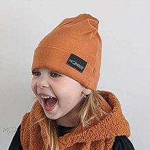 Detské čiapky - Detská čiapka organic - amber - 12911896_