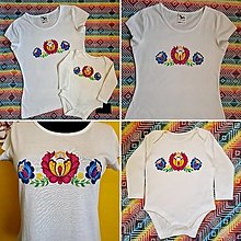 Topy, tričká, tielka - Maľovaný setík pre maminu a bábo - 12910168_