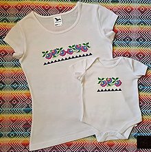 Topy, tričká, tielka - Maľovaný setík pre maminu a bábo - 12910253_