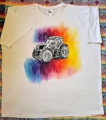 Topy, tričká, tielka - Tričko s traktorom - 12910418_