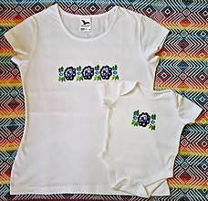 Topy, tričká, tielka - Maľovaný setík pre maminu a bábo - 12910523_