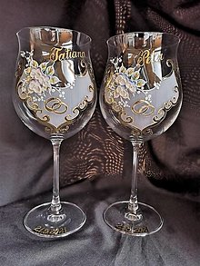 Nádoby - Svadobné poháre - vínko - 12911252_