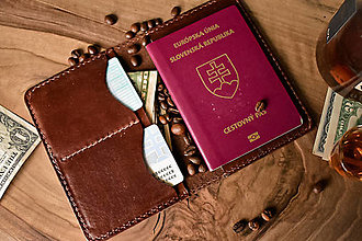 Peňaženky - Cestovná peňaženka na cestovný pas - 12911800_