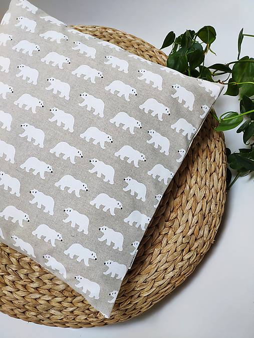 Obliečka na vankúš Ľadové medvede, 40x40cm