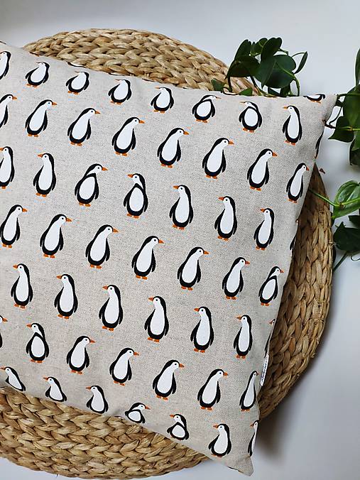 Obliečka na vankúš Tučniaci, 40x40cm