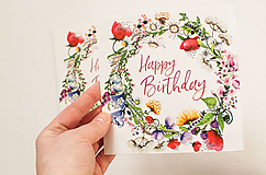 Papier - Pohľadnica "Happy Birthday" - 12909881_