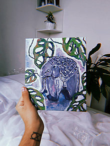 Obrazy - Purple Elephant - 12911822_
