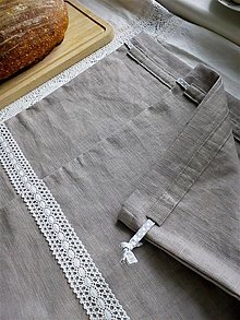 Úžitkový textil - Ľanové vrecko na chlieb - veľké - 12916017_