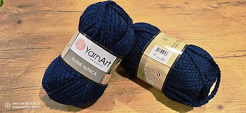 Galantéria - YarnArt Alpine Alpaca (437 tmavá modrá) - 12912497_