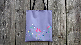 Plátená taška ručne maľovaná- lúčne kvety