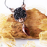 Náhrdelníky - prívesok láva s červeným jaspisom - 12914079_