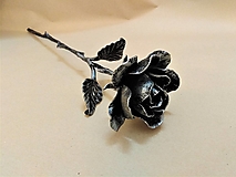 Dekorácie - Kovaná ruža - strieborná - 12913549_