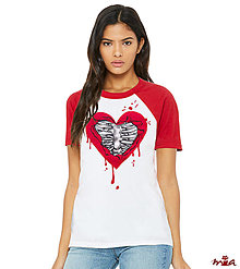 Topy, tričká, tielka - zľava 30% - dámske tričko "Ripped heart" - 12914351_