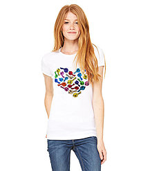 Topy, tričká, tielka - zľava 30% - dámske tričko "United colors of love" - 12914443_