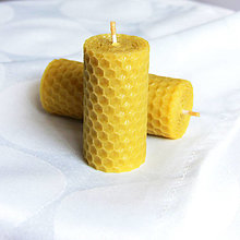 Sviečky - sviečka 100% včelí vosk 8cm / 6cm (6 cm) - 12917528_