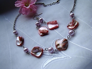Sady šperkov - Nežná ružová... (perleť) - 12920990_