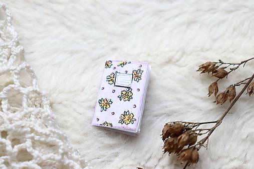 Papiernictvo - Mini zošity - ručne maľovaný obal ♡ (Fialová) - 12919377_