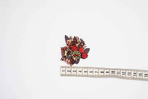 Kvetinová brošňa "sladké pokušenie"- valentínska edícia