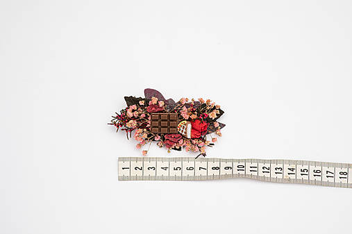 Kvetinová spona "sladké pokušenie"- valentínska edícia