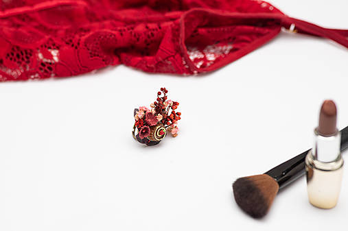 Kvetinový prstienok "sladké pokušenie"- valentínska edícia