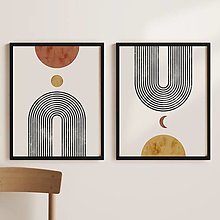 Grafika - Set plagátov s geometrickými tvarmi - 12917526_