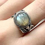 Prstene - Labradorite Vintage Ring / Filigránový prsteň so svetlým labradoritom - 12926260_