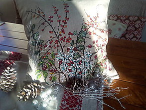 Úžitkový textil - Vankúš v zimnej záhrade - 12926713_